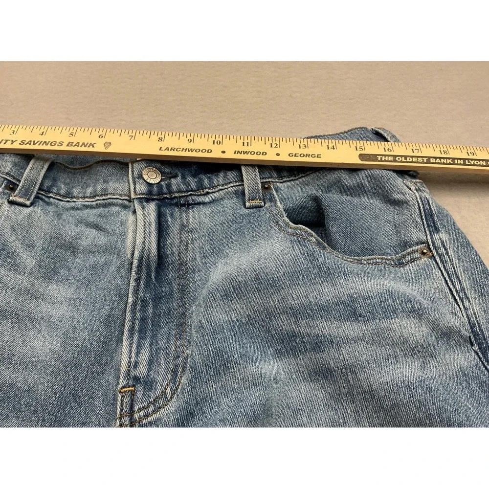 Hollister Wide Leg Super Baggy Jeans Med Wash Relaxed Fit 34x34 Mens Blue Denim